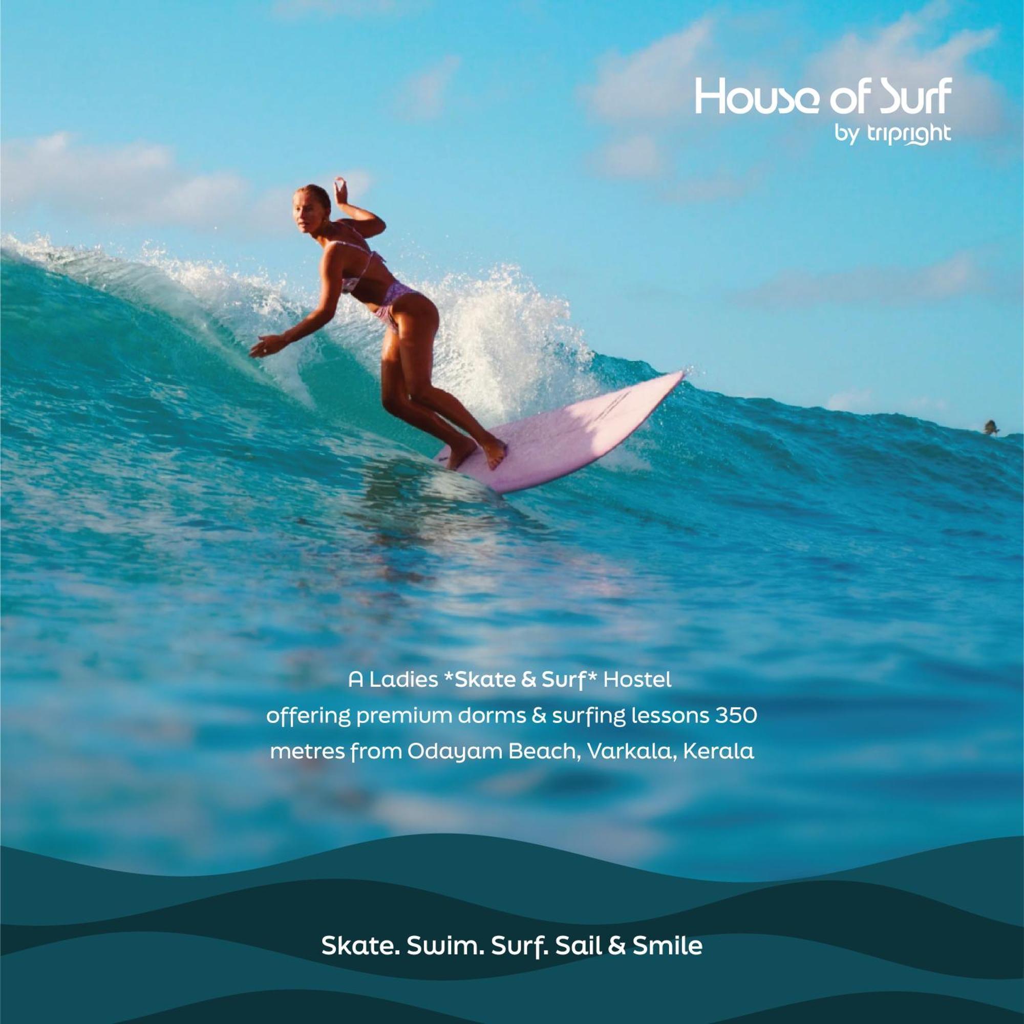 House Of Surf Hostel For Women Varkala Ngoại thất bức ảnh